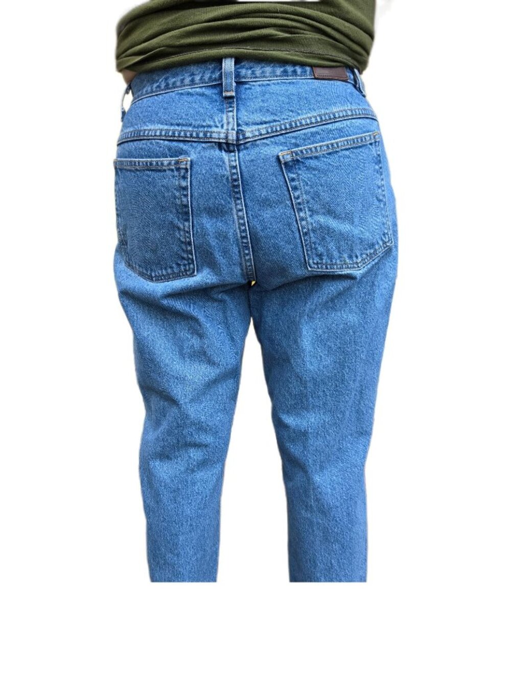 Vtg LL Bean Double L High Rise Mom Jeans 16P 100% Cotton Medium Wash Fits 14P - Picture 4 of 11